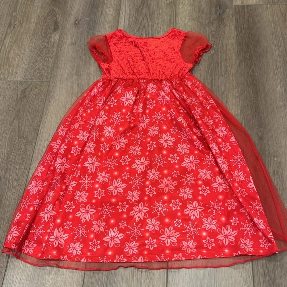 Disney Princess Play Dress Red Velvety and Shimmery Red Size XS